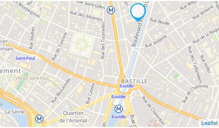 Carte pour marché Bastille