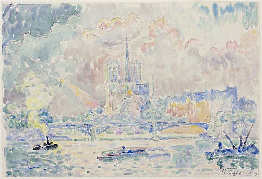 Notre Dame, a painting by Paul Signac, 1910