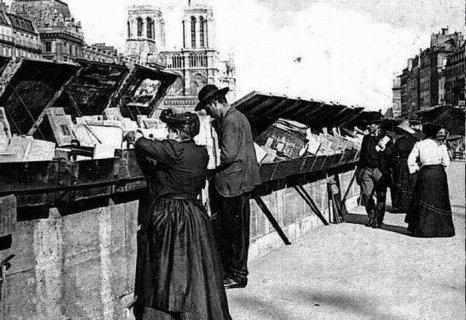 sur le quai des Grands Augustins - années 1900