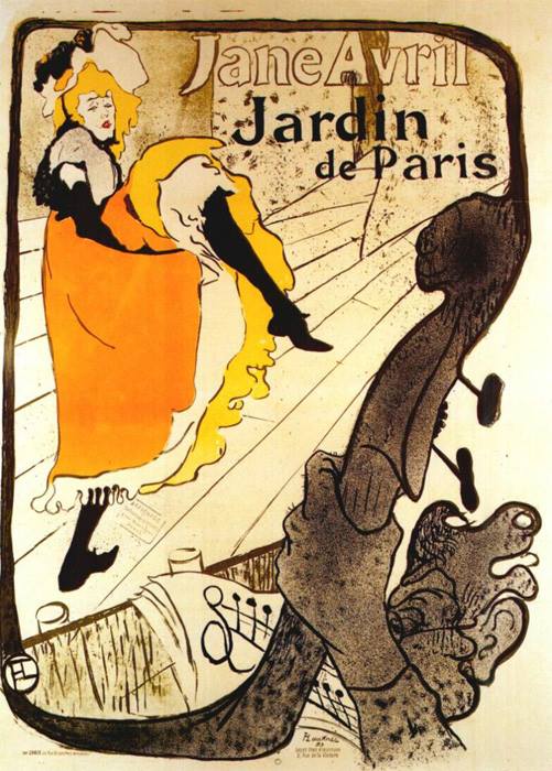 12 - Henri de Toulouse-Lautrec (1864 -1901) Jane Avril at the Jardin de Paris (poster), 1893